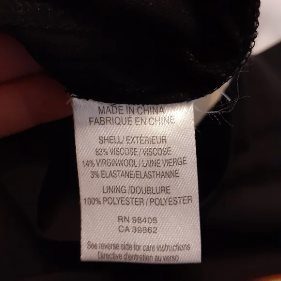 Theory Black Landain Slit Back Keyhole Wool Blend Dress Sz 8 - Picture 7 of 7